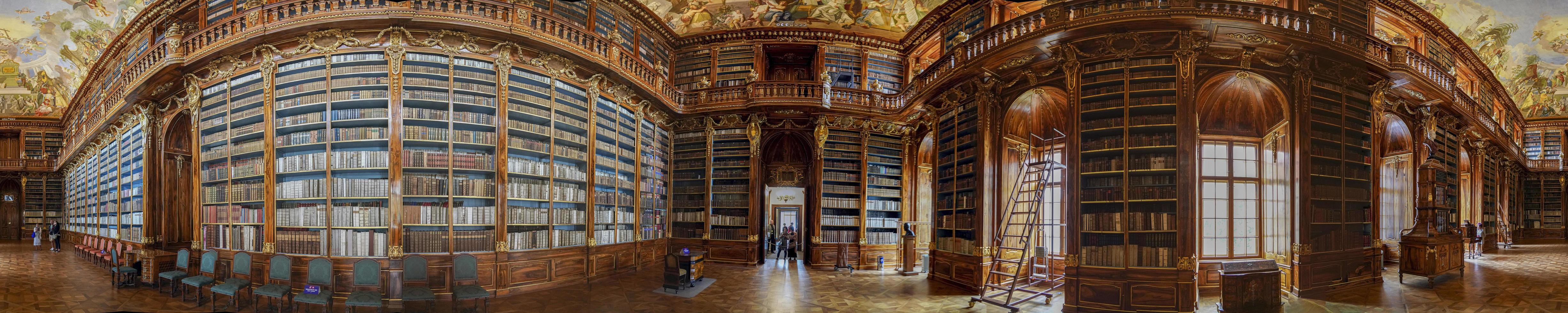 PRAGUE, JULY 15 2019 - Historical library of Strahov Monastery in Prague photo