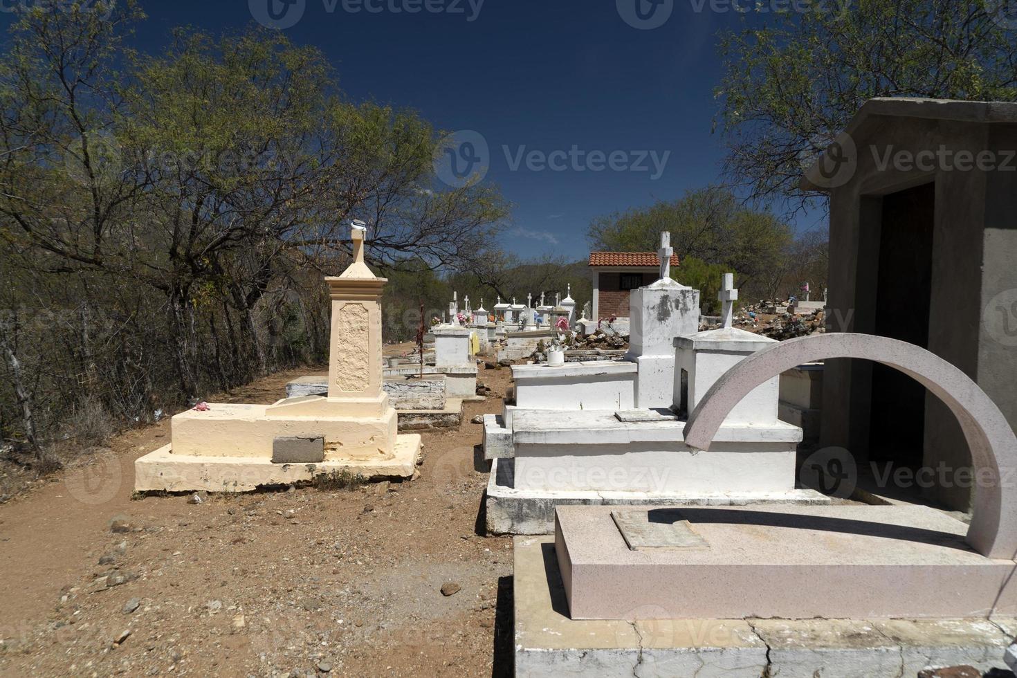 old mexican graveyard in el triunfo mining village baja california sur photo