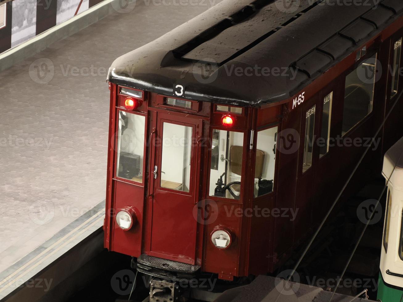 Old Madrid spain metro wagon photo