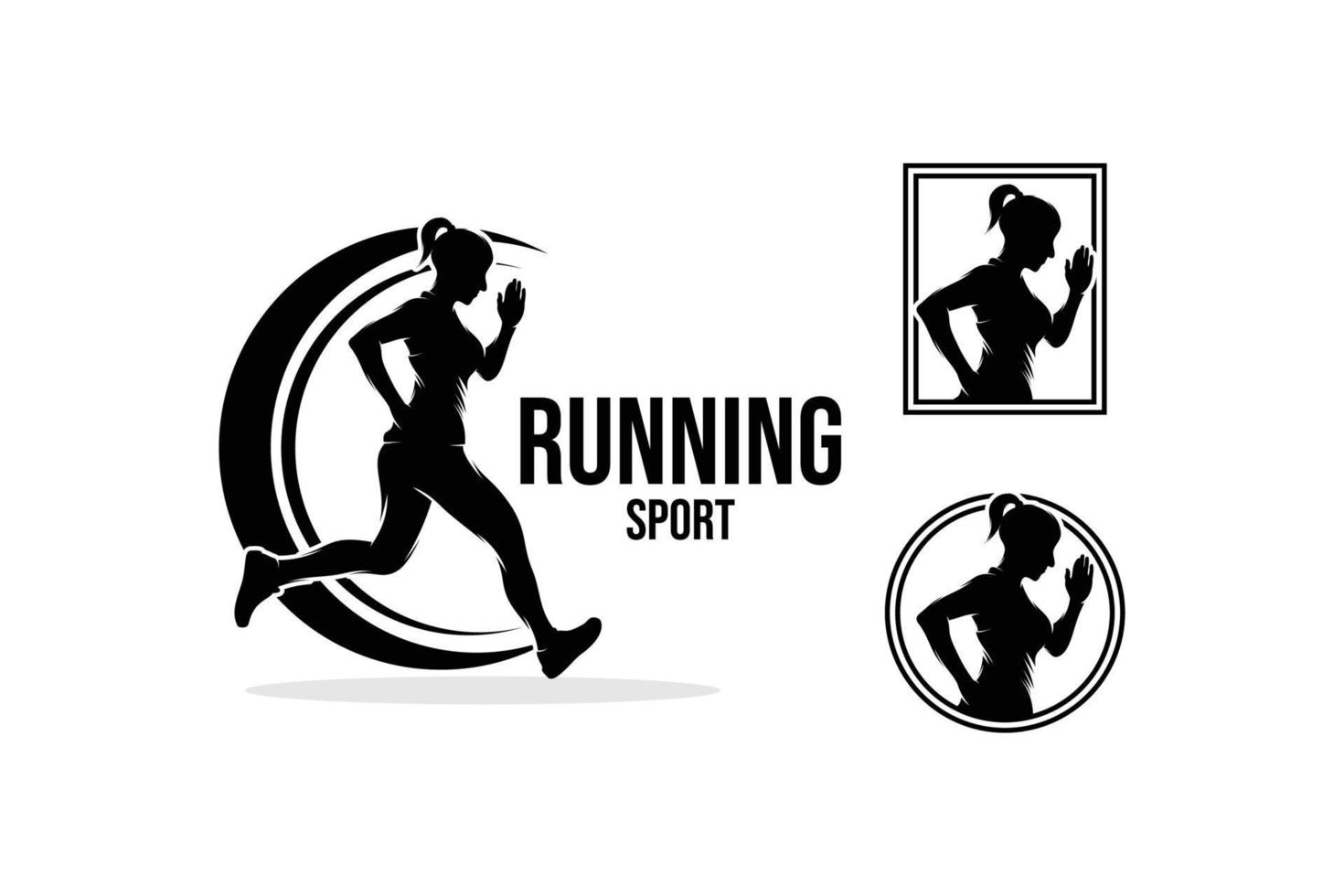 Running sport logo design inspiration vector