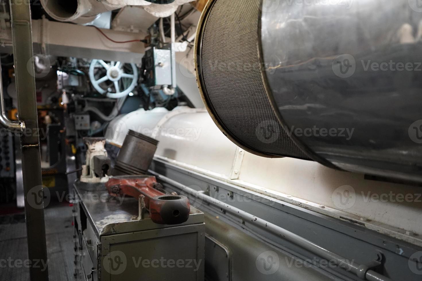 Inside military war submarine warship photo