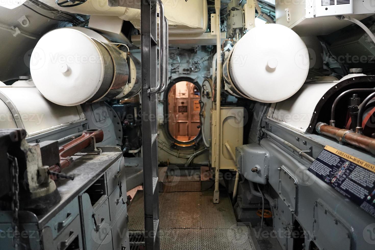 Inside military war submarine warship photo