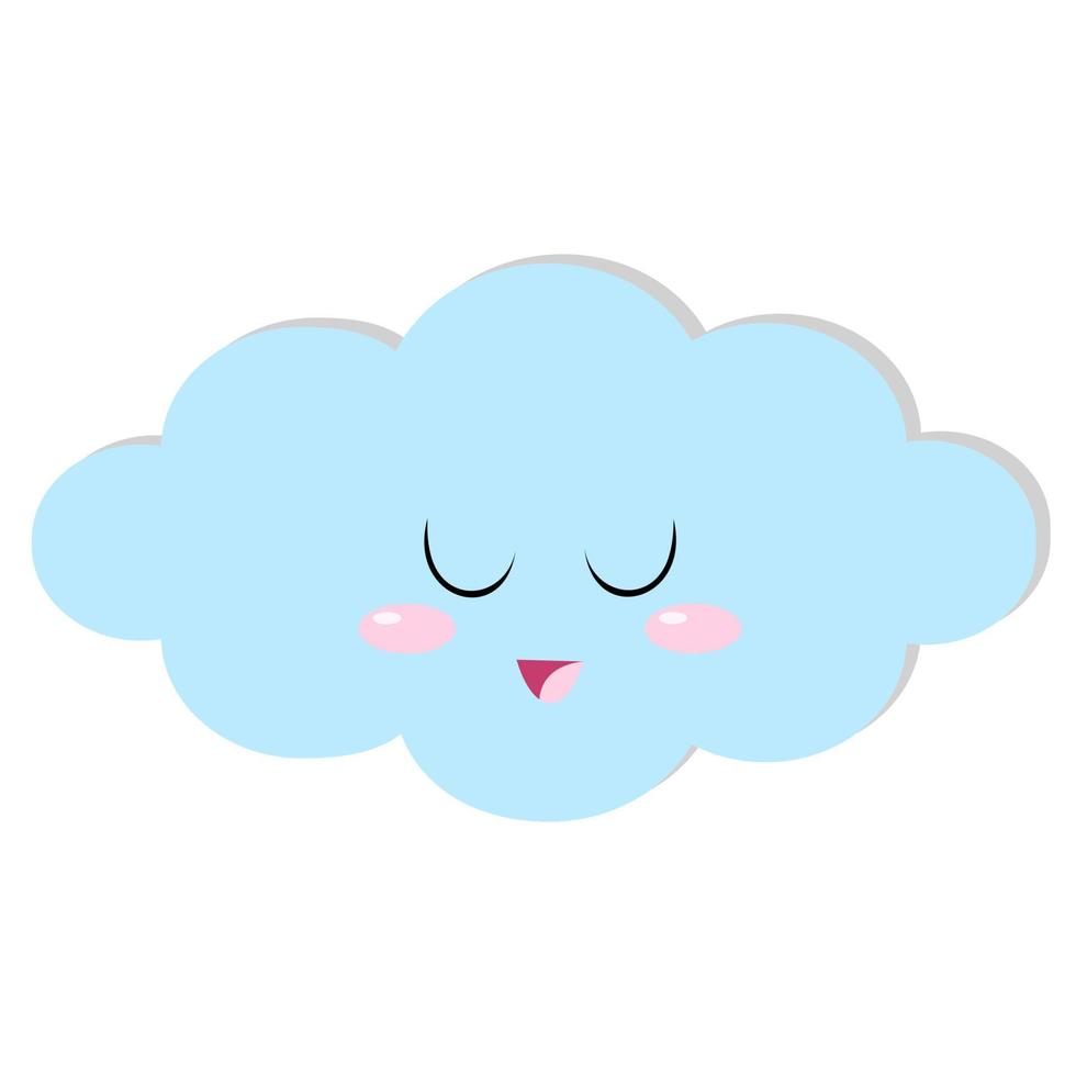 linda nube kawaii para decorar artículos para niños, vector