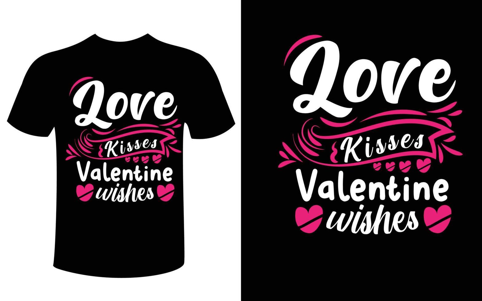 love kisses valentine wishes vector