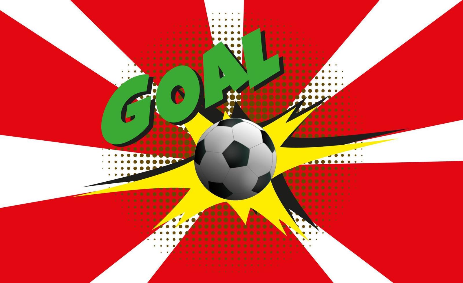 football goal pop art vector