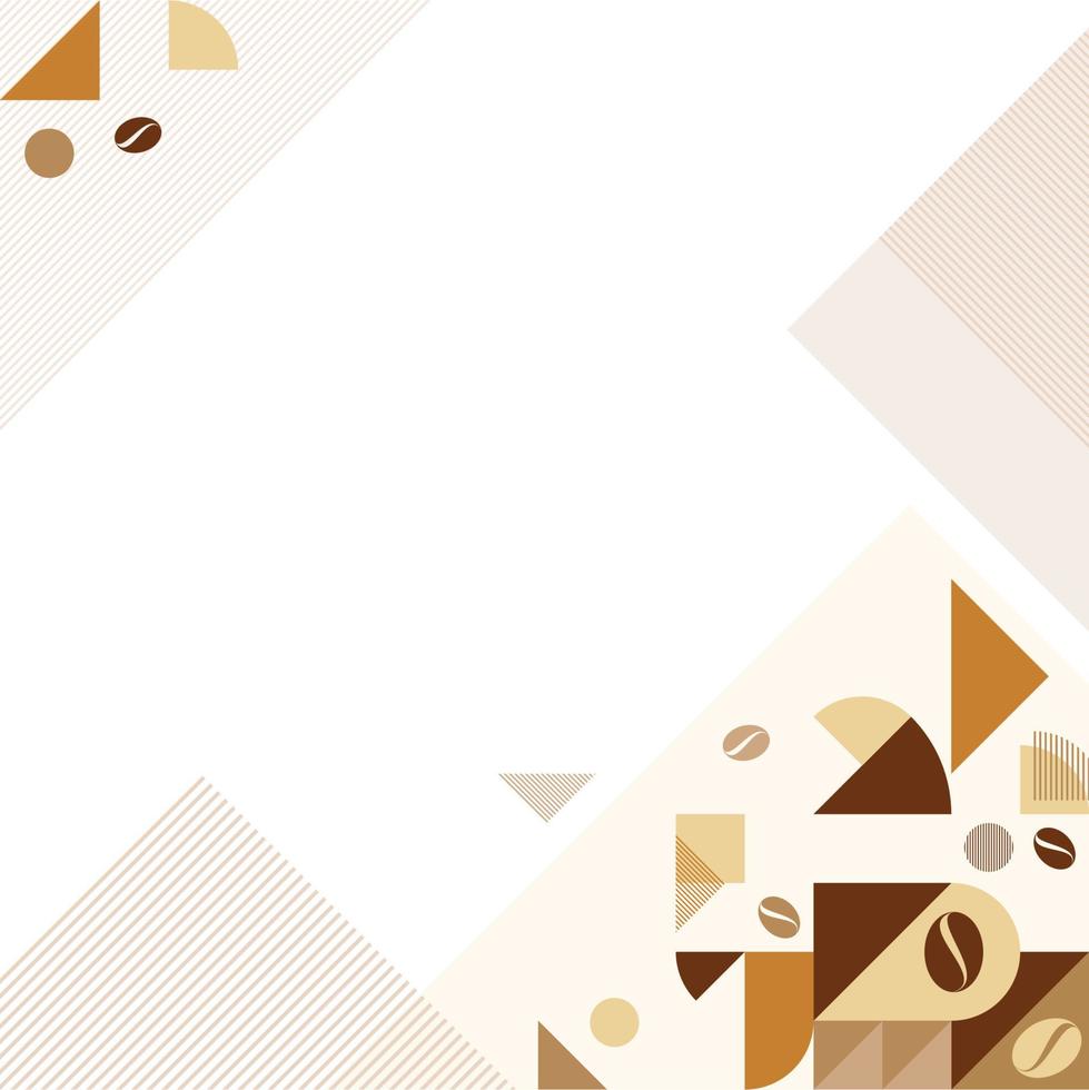 Coffee geometric abstract background vector