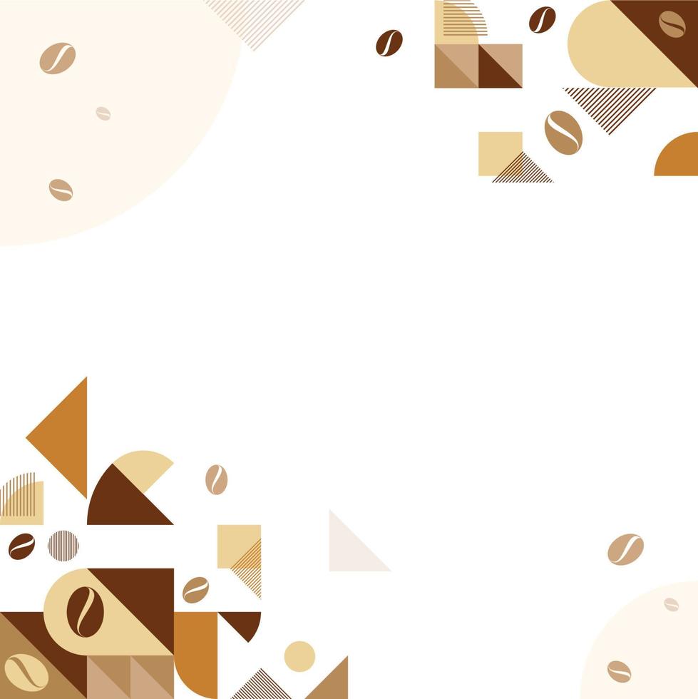Vector aesthetic coffee geometric background