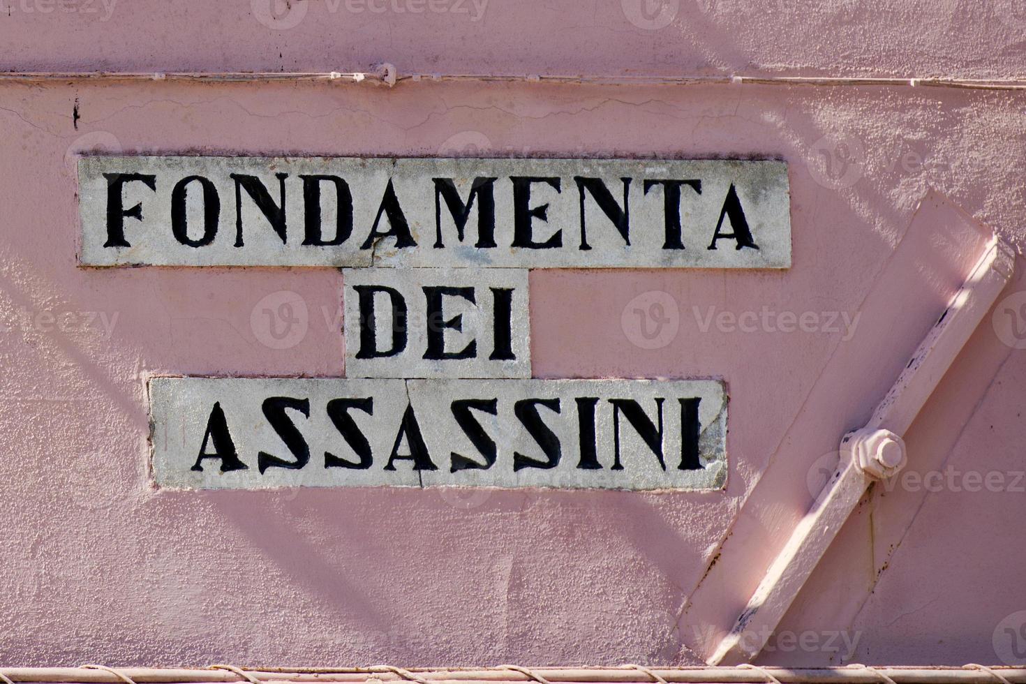 colorful walls of Burano Venice photo