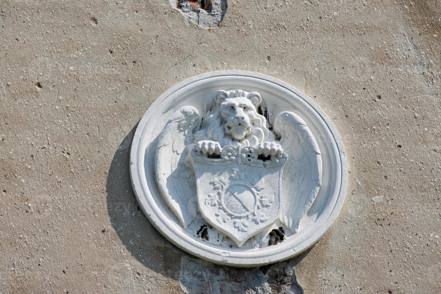 Venice symbol bas relief photo