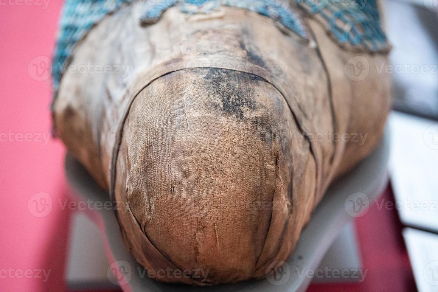 Egyptian mummy head close up photo