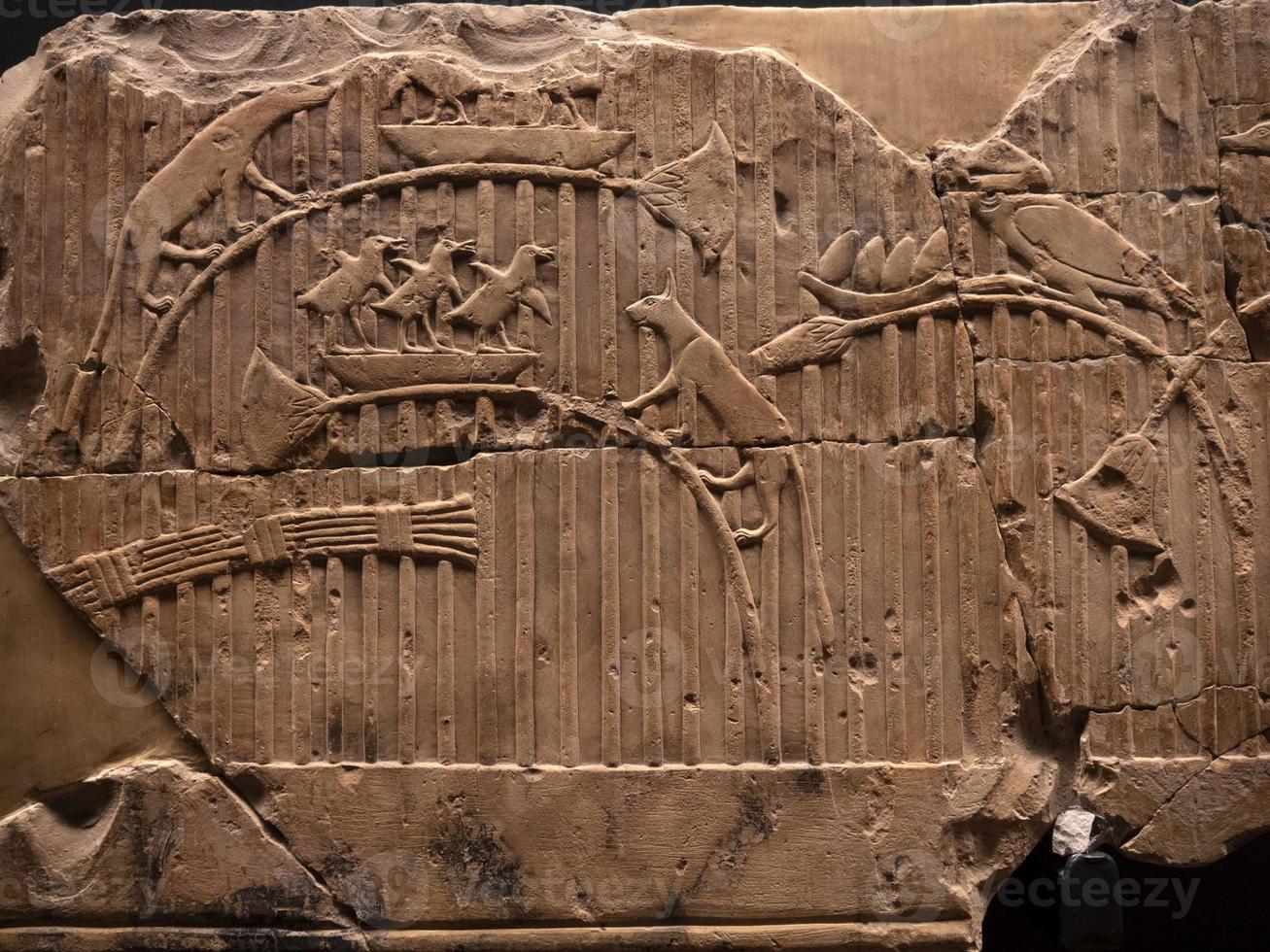 jeroglíficos egipcios piedra caliza 6 dinastía foto