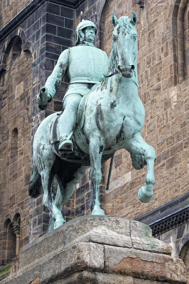 bremen city hall copper cavalier statue photo