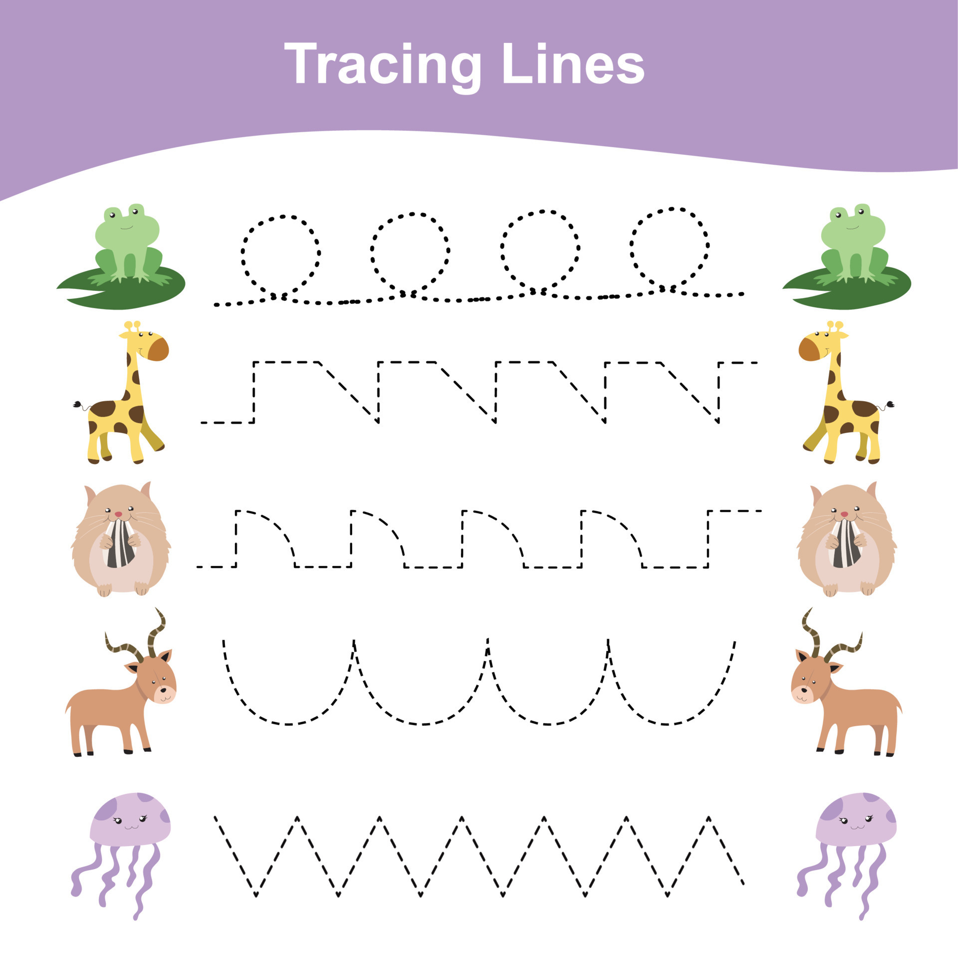 Tracing Lines Game Animals Edition. Educational worksheet. Worksheet activity for preschool kids. Preschool Education. Vector illustration. 18751316 Vector Art at Vecteezy Tracing Lines Game Animals Edition. Educational worksheet. Worksheet activity for preschool kids. Preschool Education. Vector illustration. 18751316 Vector Art at Vecteezy