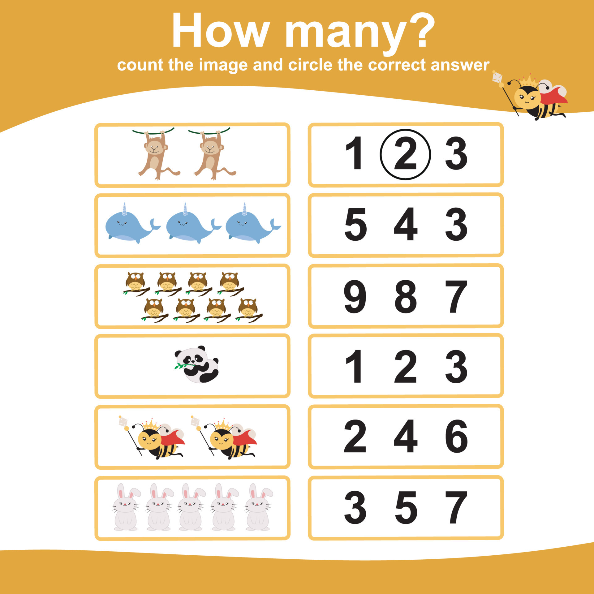 Count And Circle Answer For Children Printable Mathematic Worksheet count-and-circle-answer-for-children-printable-mathematic-worksheet
