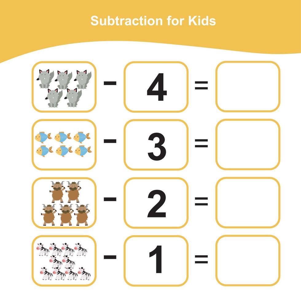 Mathematic sheet for children. Educational printable math worksheet. Count and write activity. Vector file.