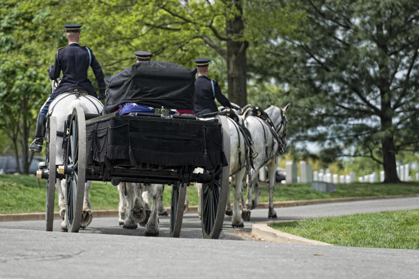 WASHINGTON D.C., USA - MAY, 2 2014 - US Army marine funeral at Arlington cemetery photo