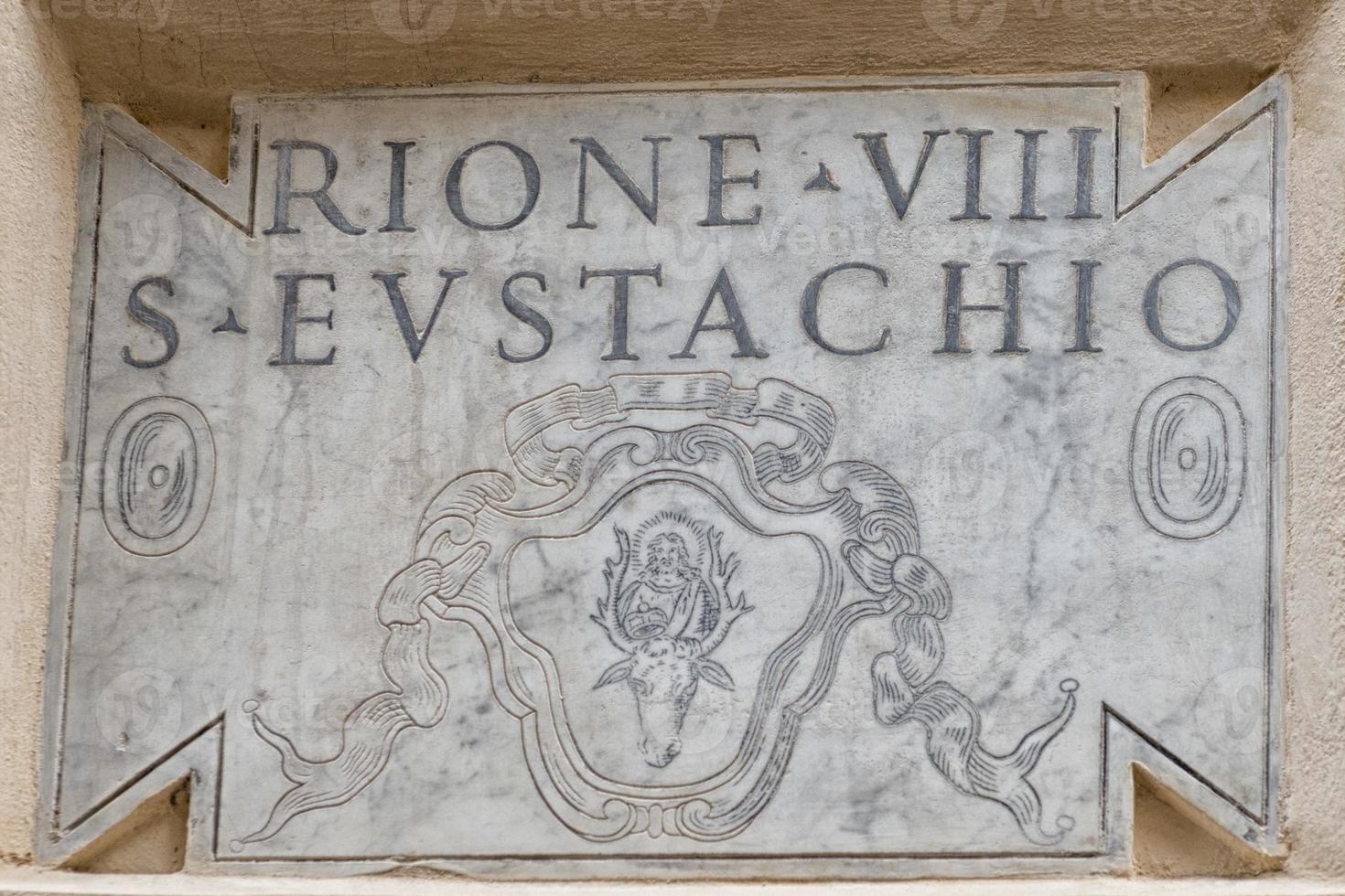 rome bas relief rione sant eustachio photo