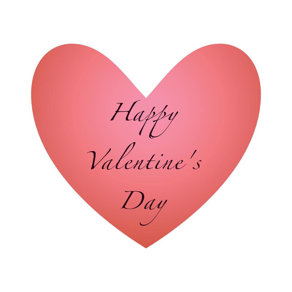Heart, symbol of love and Valentine's Day. Pink heart icon isolated on white background. Vector illustration