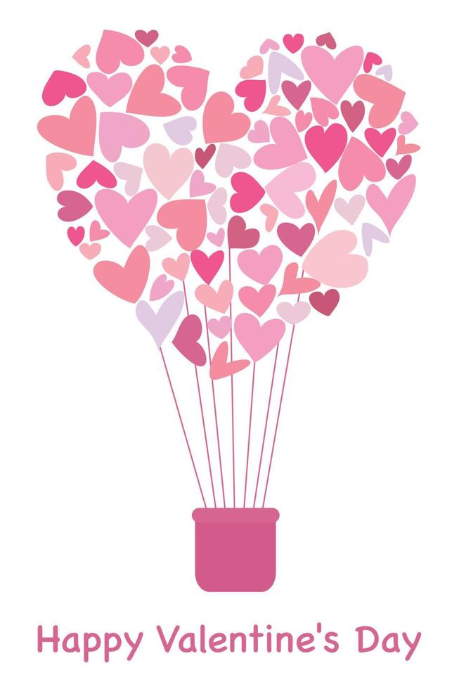 Valentine's Day greeting card. . Vector illustration