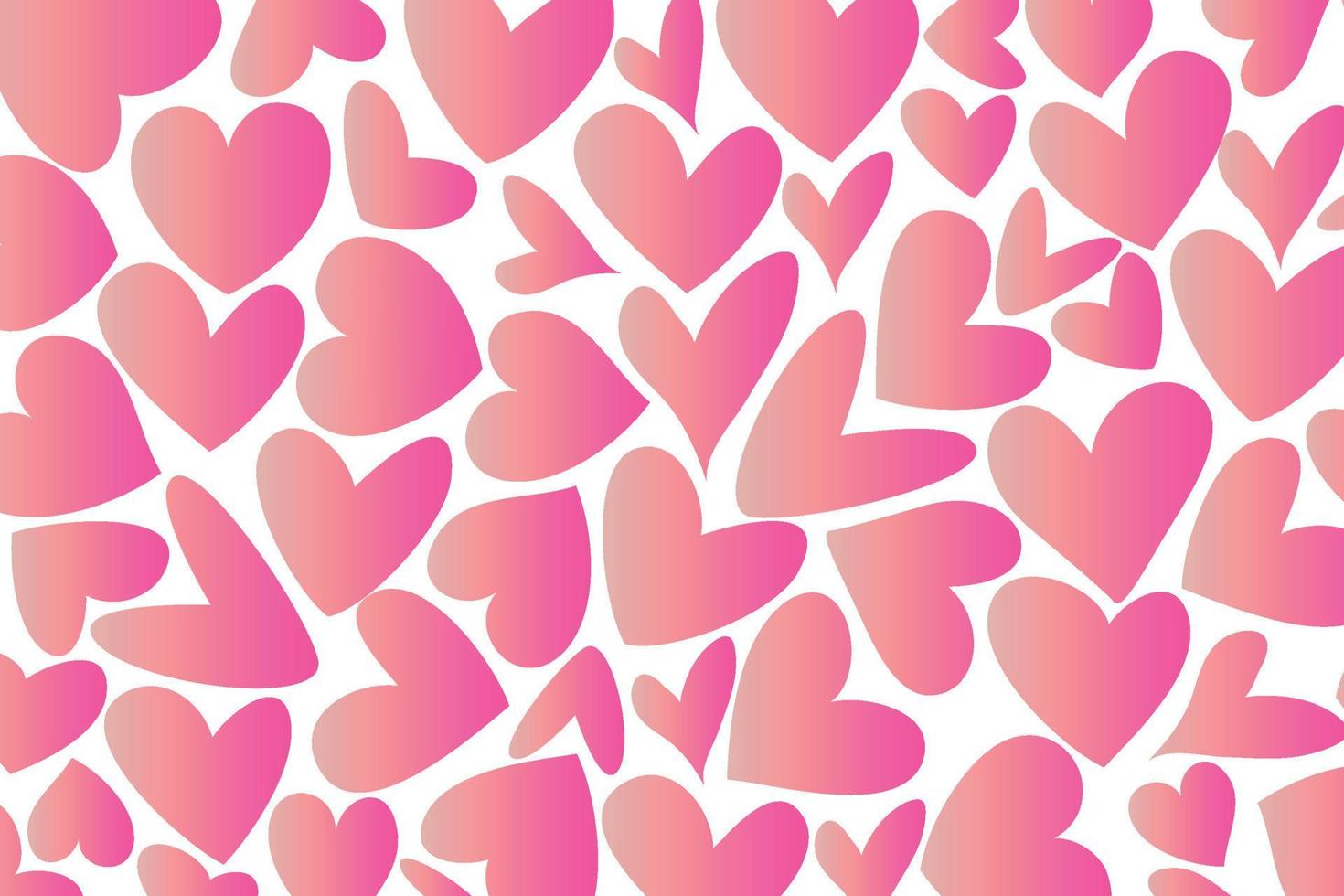 Background of pink hearts. valentine's day. Vector illustration on a white background.