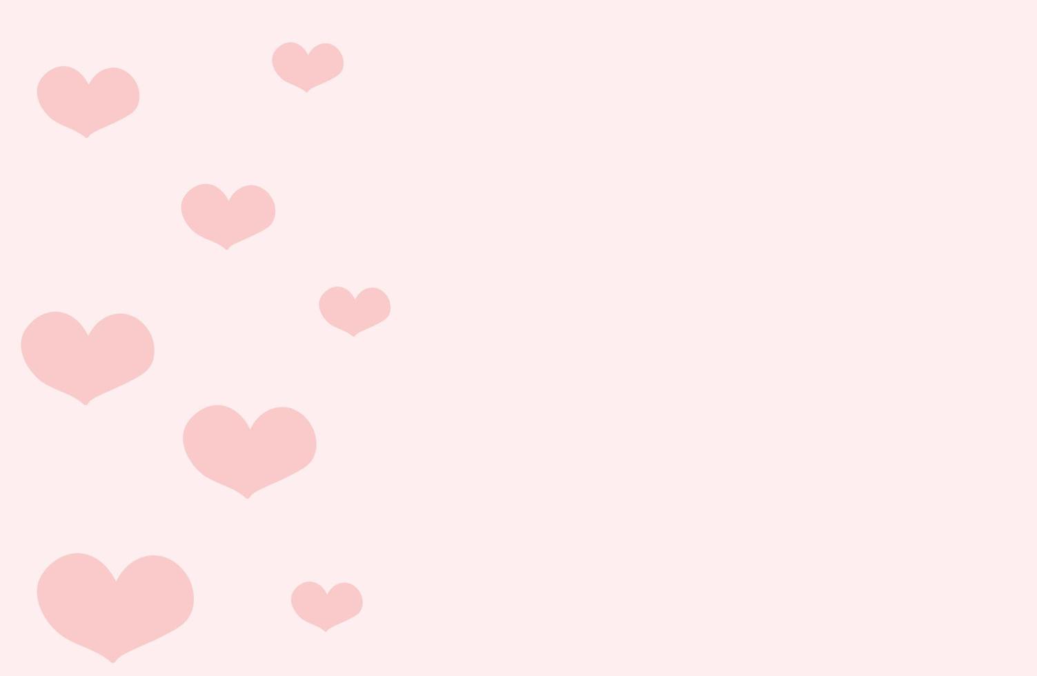 Valentines and Mothers Day card background banner. Engagement wallpaper with pink hearts. vector