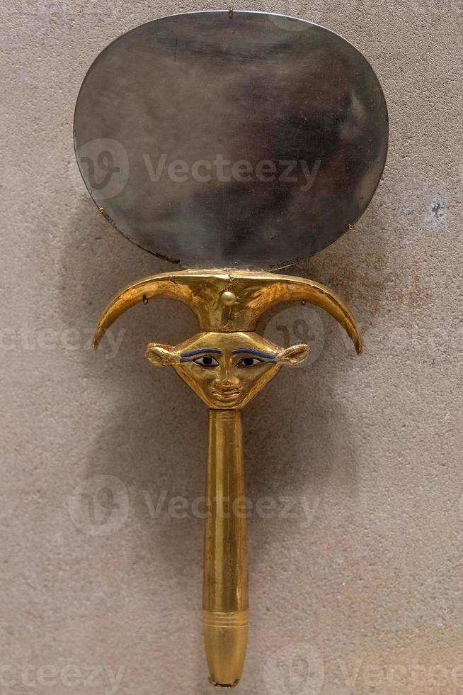 Egyptian gold mirror photo