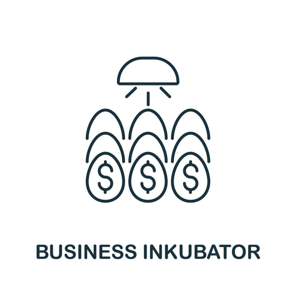 Business Incubator icon. Creative simple symbol from fintech collection. Line Business Incubator icon for templates, web design and infographics vector