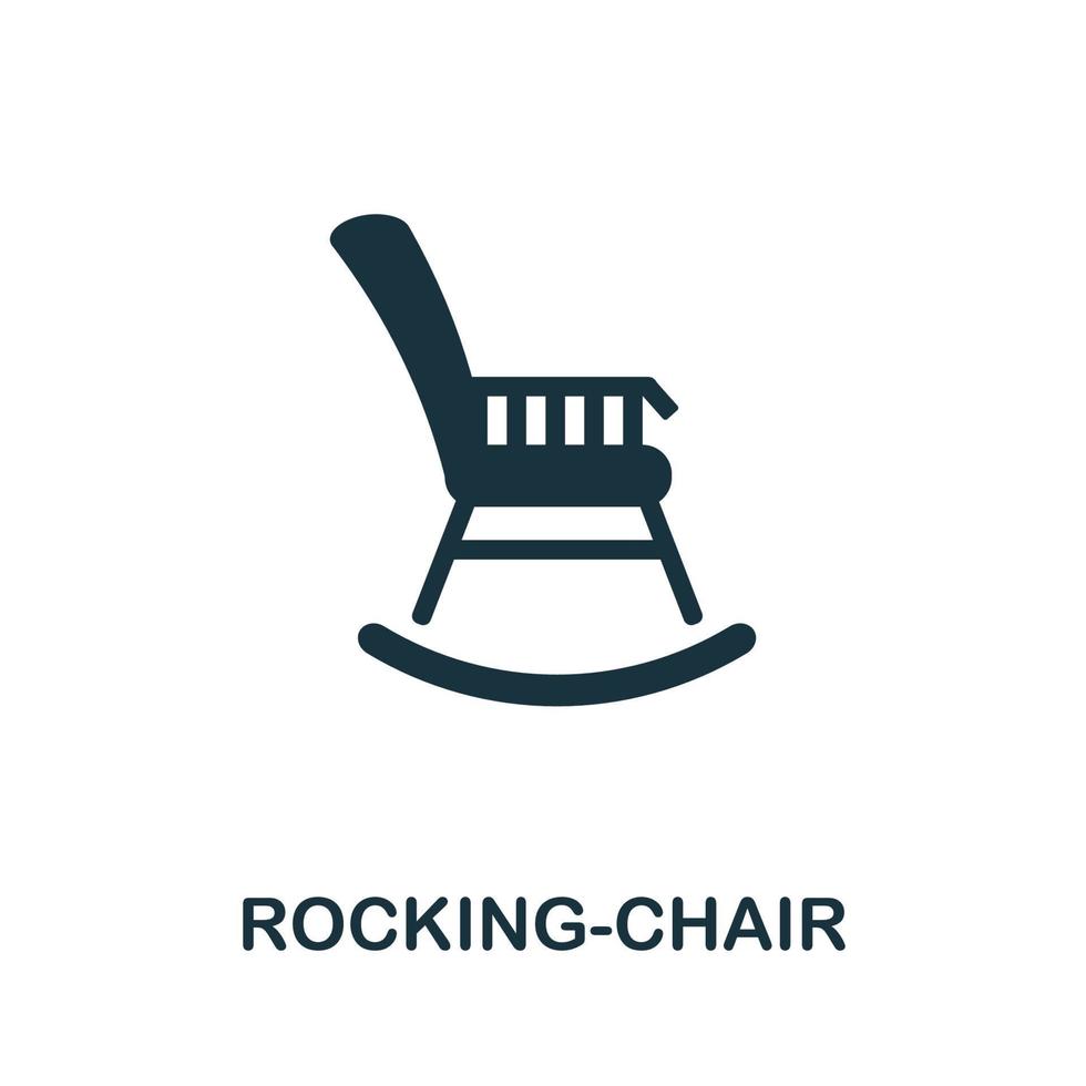 RockingChair icon. Simple illustration from furniture collection(02)