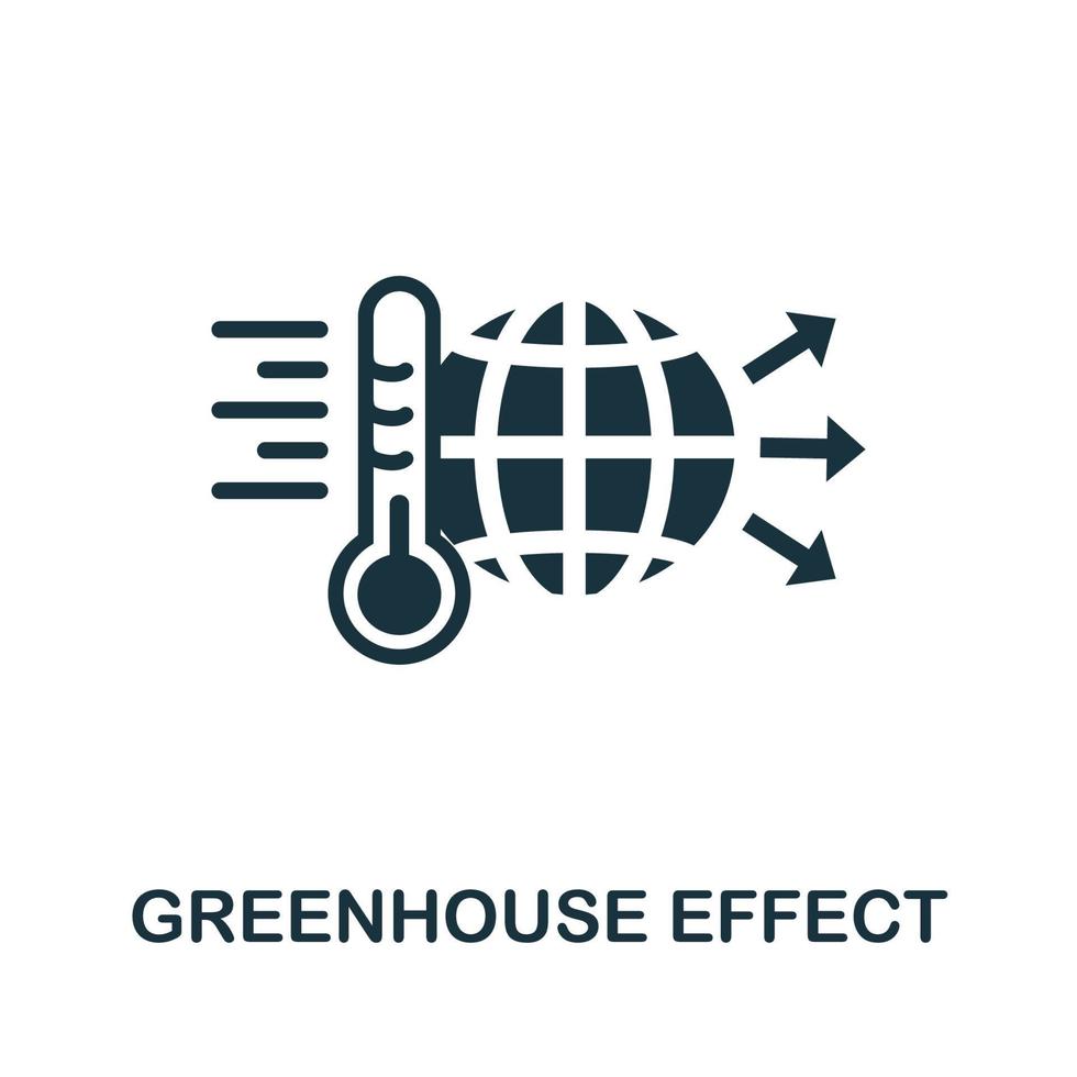 Greenhouse Effect icon. Simple element from global warming collection. Creative Greenhouse Effect icon for web design, templates, infographics and more vector