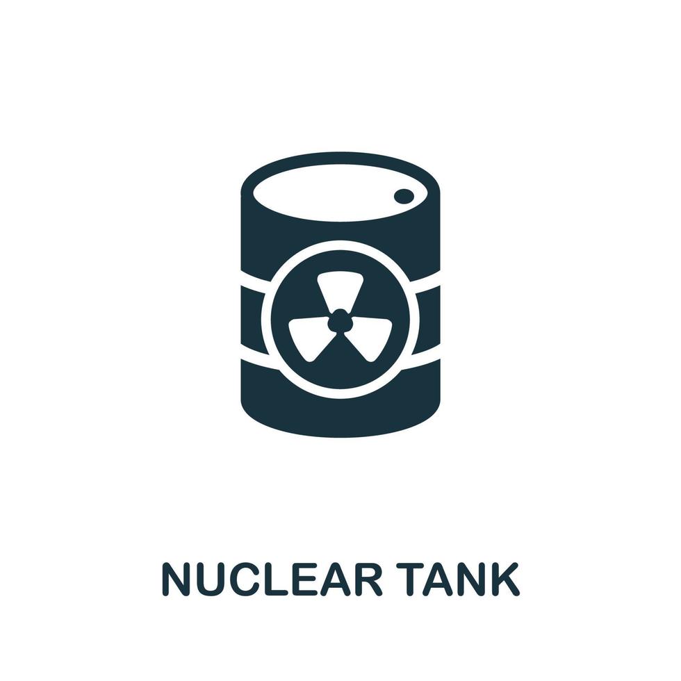 Nuclear Tank icon. Simple element from global warming collection. Creative Nuclear Tank icon for web design, templates, infographics and more vector