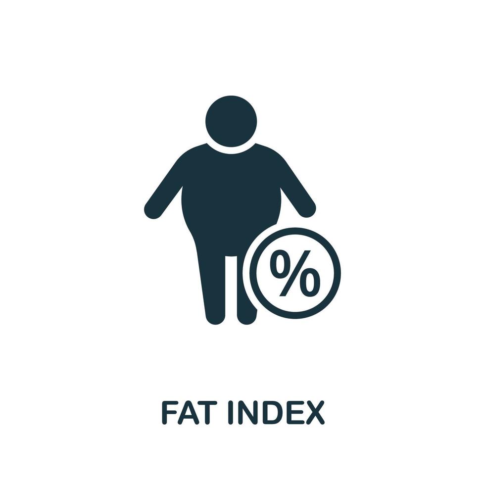 Fat Index icon. Simple illustration from healthy lifestyle collection. Creative Fat Index icon for web design, templates, infographics and more vector