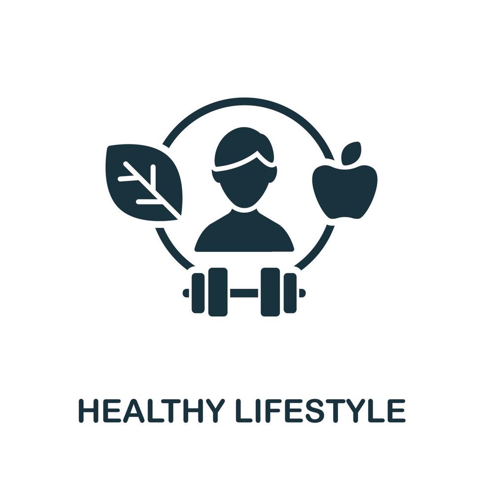 Healthy Lifestyle icon. Simple line element Healthy Lifestyle symbol for templates, web design and infographics vector