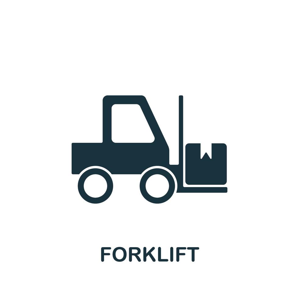 Forklift icon from industrial collection. Simple line Forklift icon for templates, web design and infographics vector