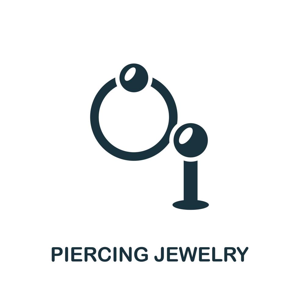 Piercing Jewelery icon. Simple element from jewelery collection. Creative Piercing Jewelery icon for web design, templates, infographics and more vector