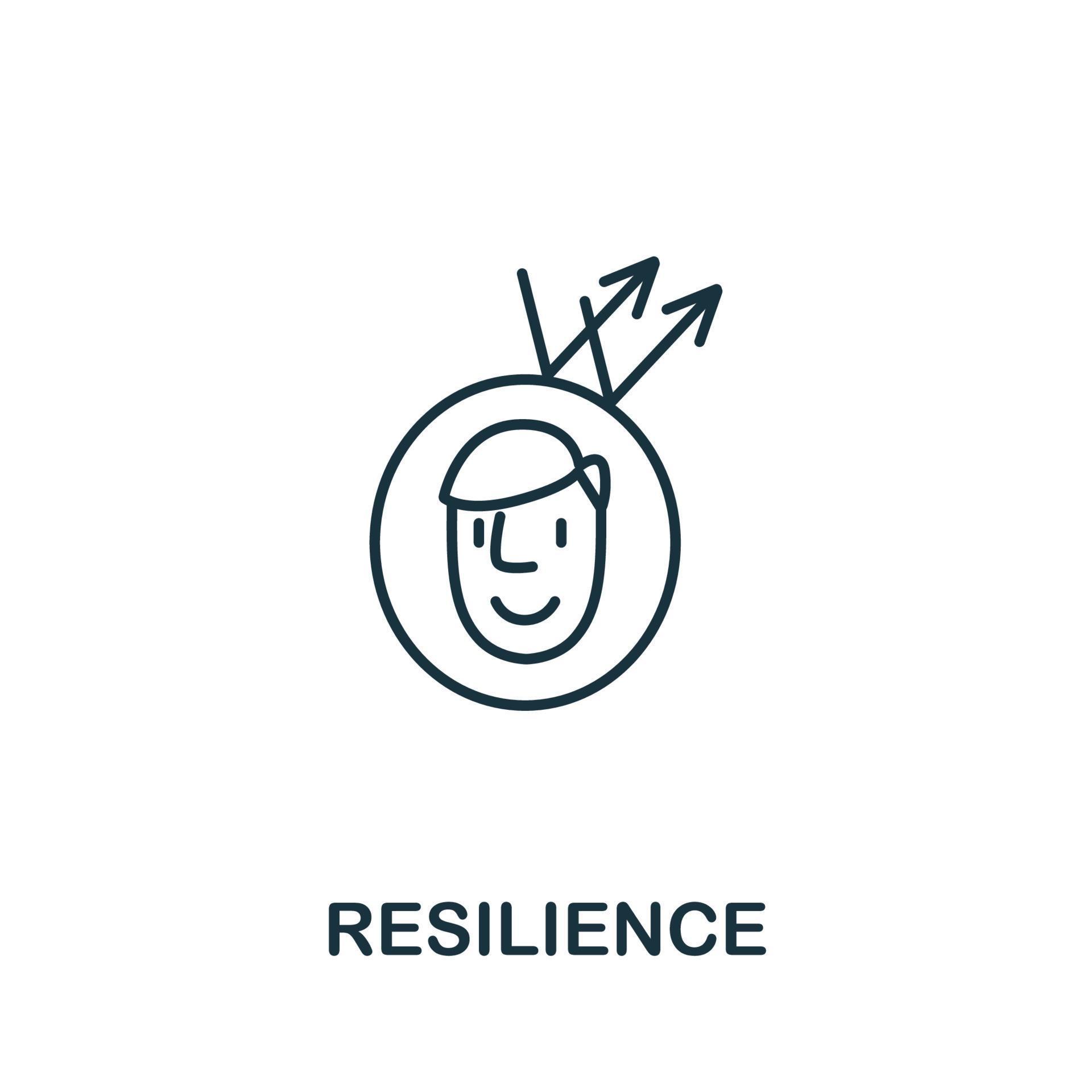 Resilience icon from life skills collection. Simple line Resilience icon for templates, web