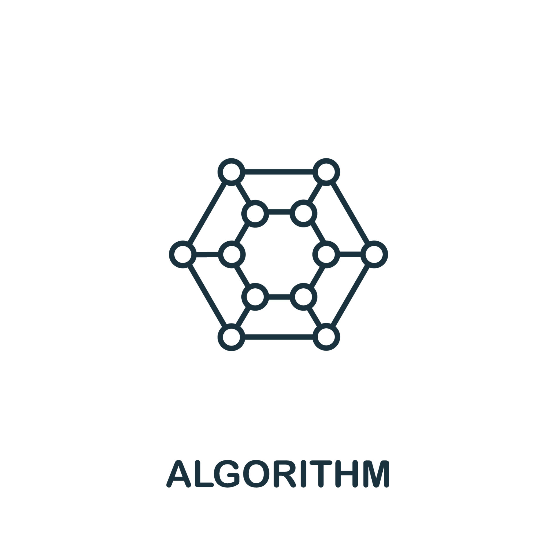 Algorithm icon from machine learning collection. Simple line Algorithm ...