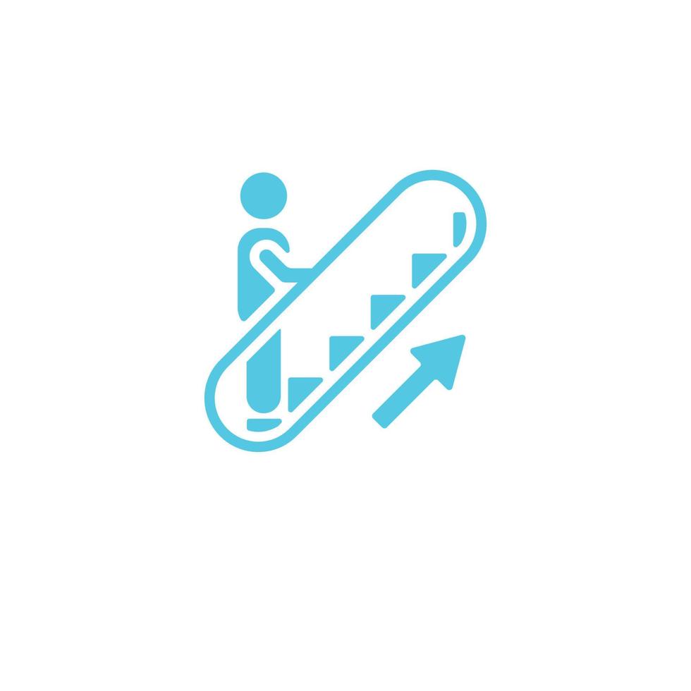 Escalator icon. Monochrome simple element from mall collection. Creative Escalator icon for web design, templates, infographics and more vector