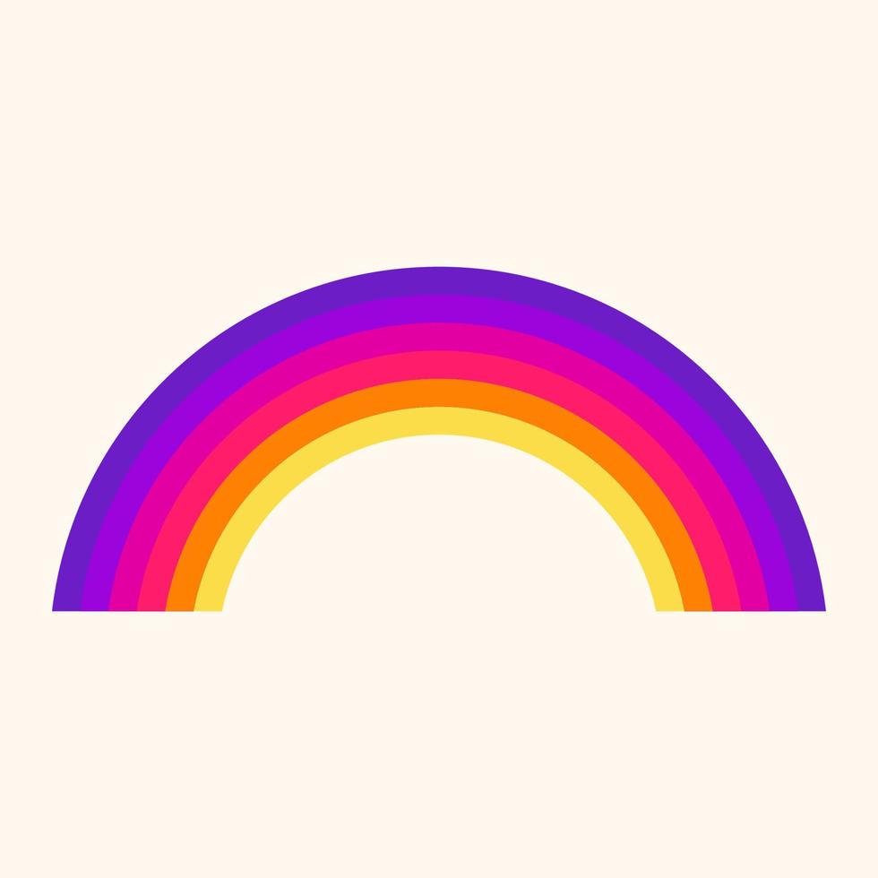 Icon, sticker, button with rainbow vector