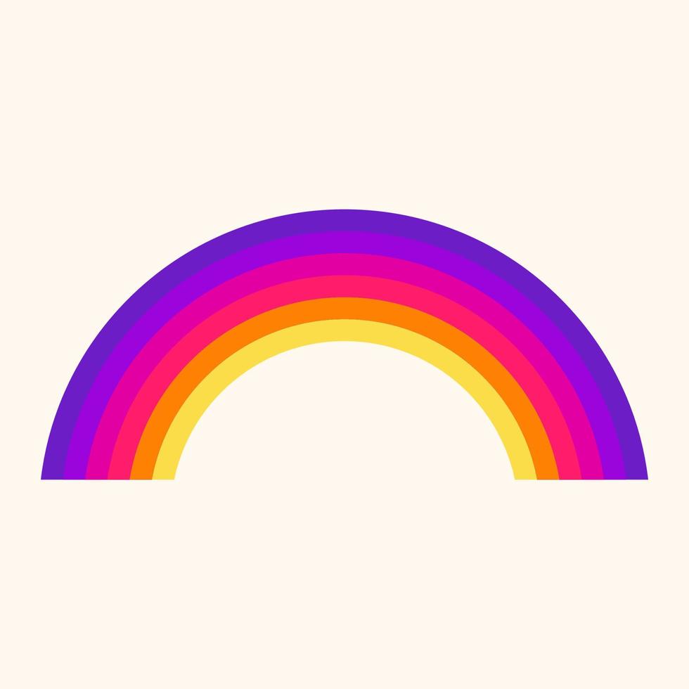 icono, pegatina, botón con arco iris vector