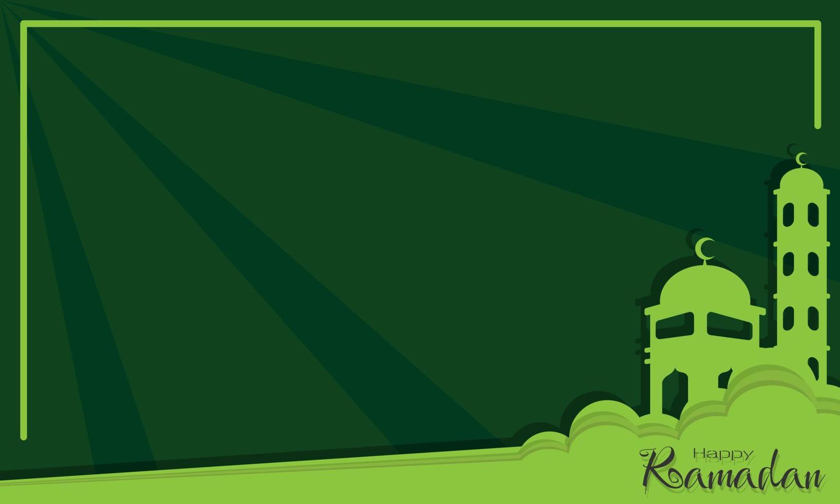 Happy Ramadan background with copy space area vector