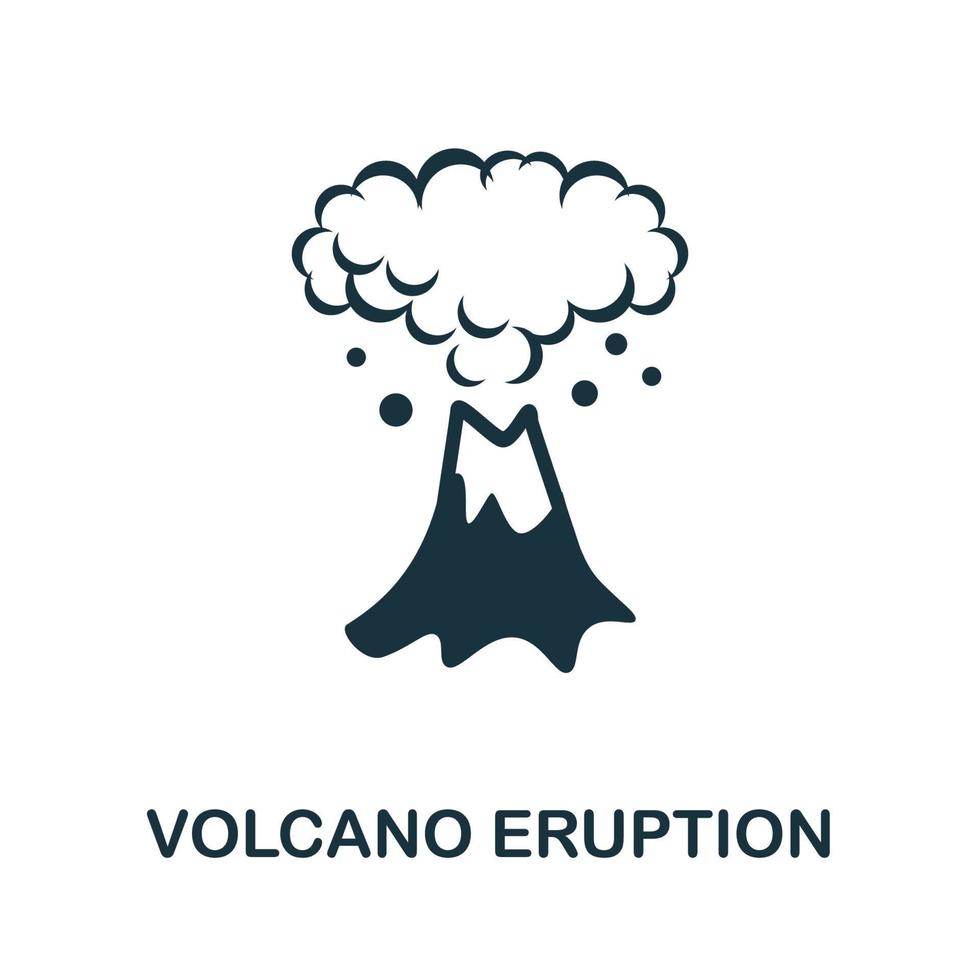 Volcano Eruption icon. Simple element from global warming collection. Creative Volcano Eruption icon for web design, templates, infographics and more vector