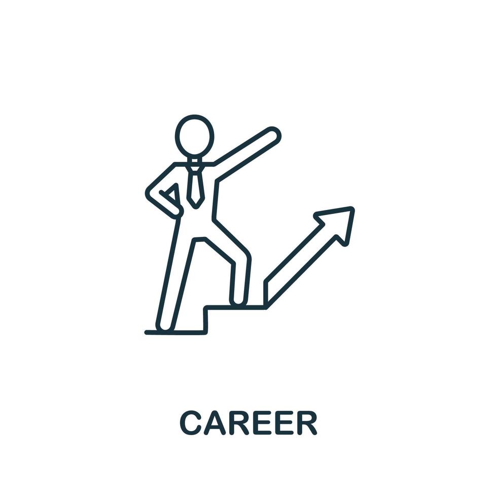 Career icon from headhunting collection. Simple line Career icon for templates, web design and infographics vector