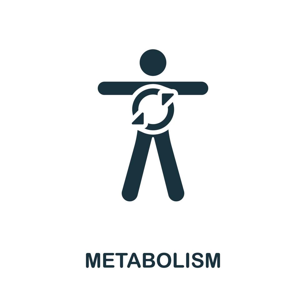 icono de metabolismo. ilustración simple de la colección de estilo de vida saludable. ícono de metabolismo creativo para diseño web, plantillas, infografías y más vector