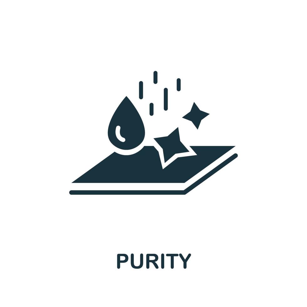 icono de pureza. elemento simple de la colección de higiene. icono de pureza creativa para diseño web, plantillas, infografías y más vector