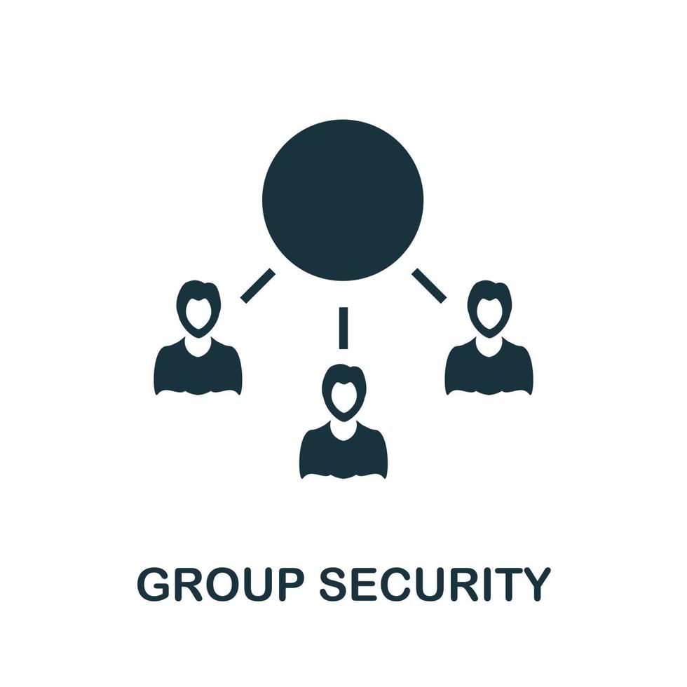 Group Security icon. Simple element from internet security collection. Creative Group Security icon for web design, templates, infographics and more vector