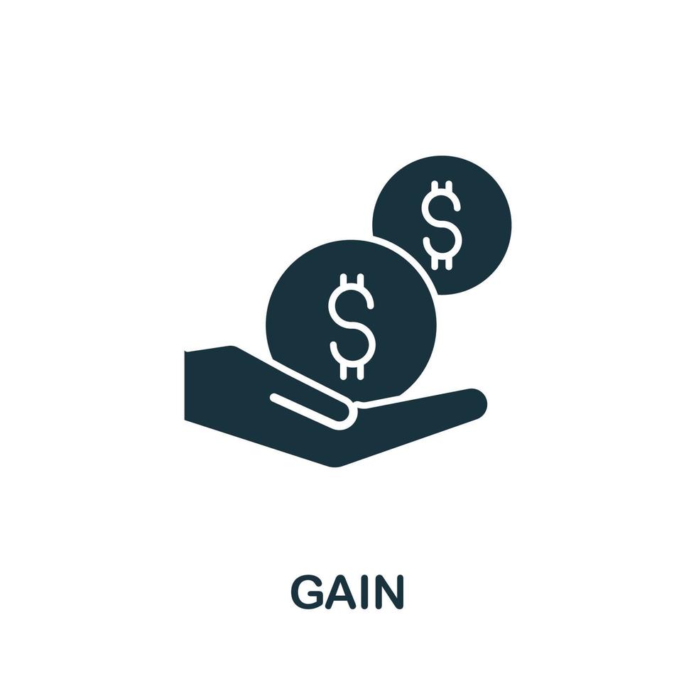 Gain icon from investment collection. Simple line Gain icon for templates, web design and infographics vector