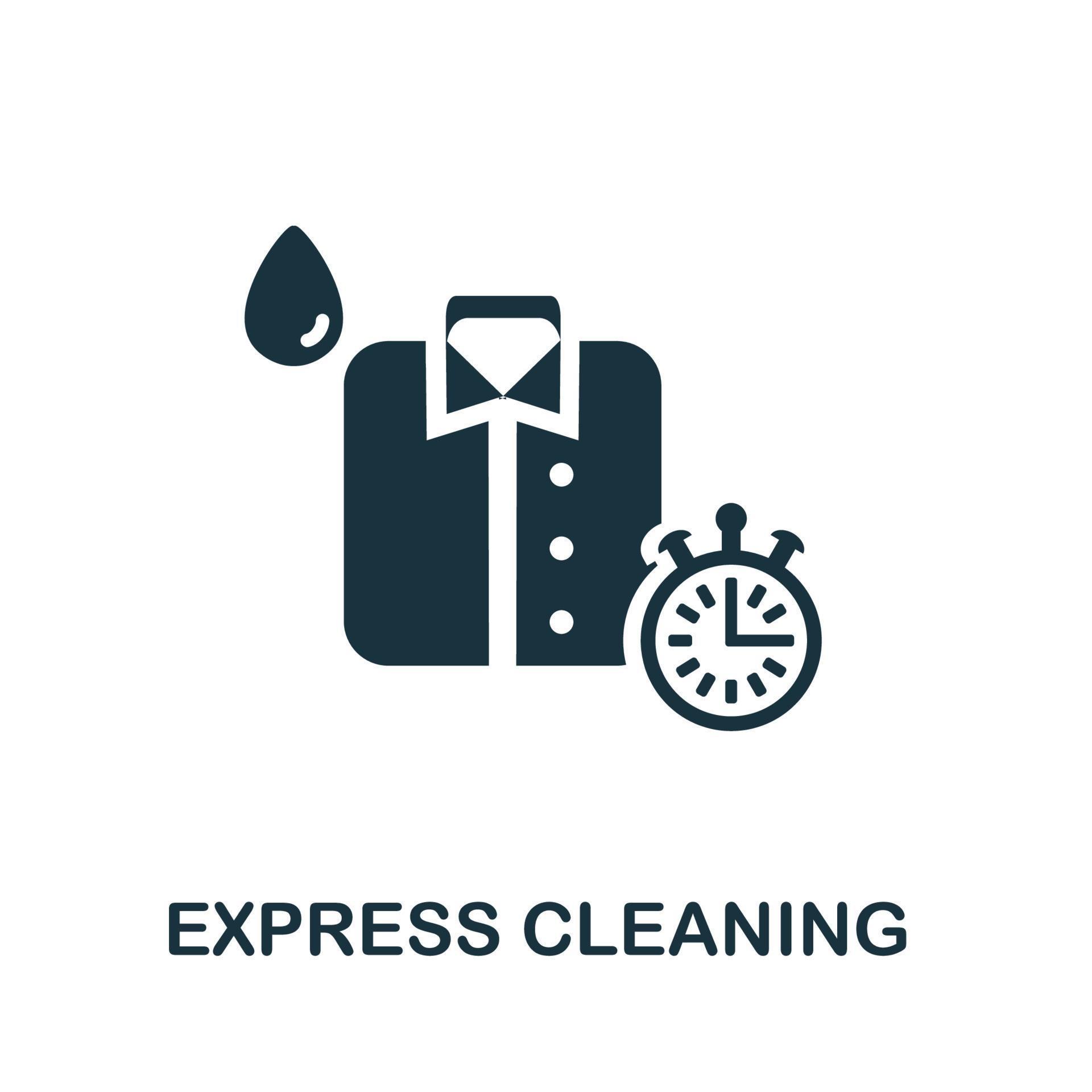Express Cleaning icon. Simple illustration from laundry collection