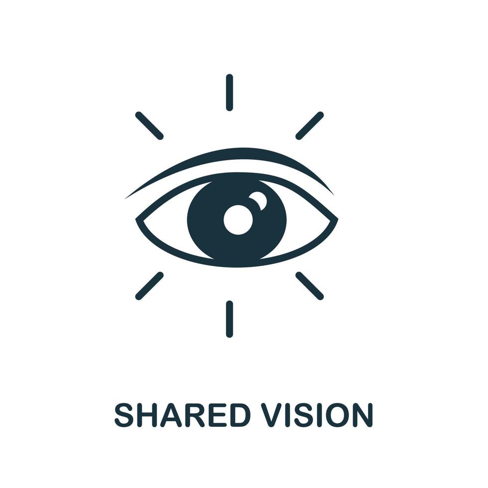 Shared Vision icon. Simple element from management collection. Creative Shared Vision icon for web design, templates, infographics and more vector