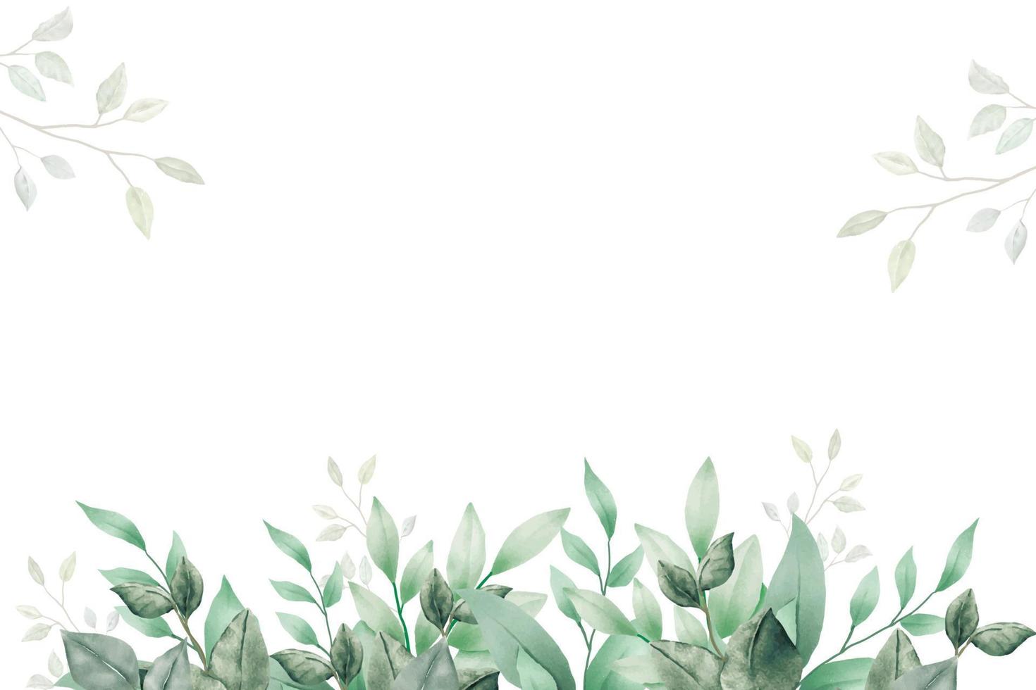 Beautiful Watercolor Floral Leaves background vector