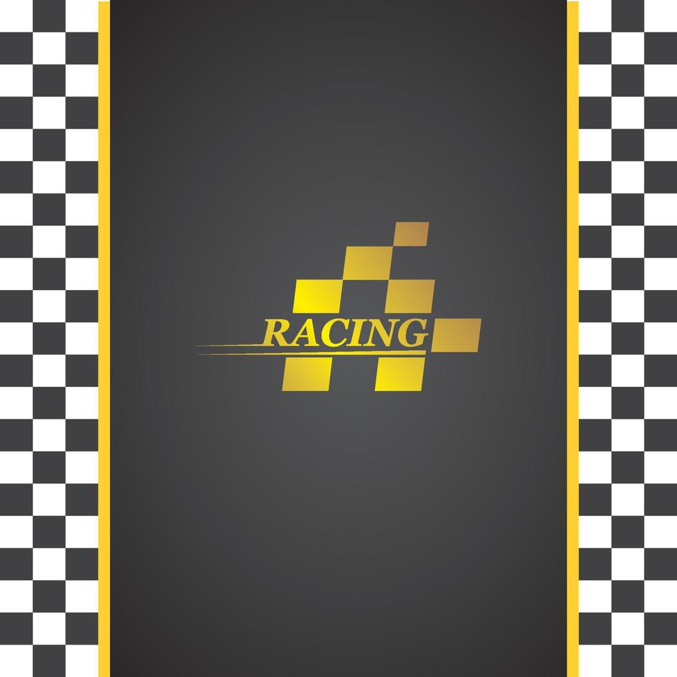 racing flag icon of automotif illustration vector